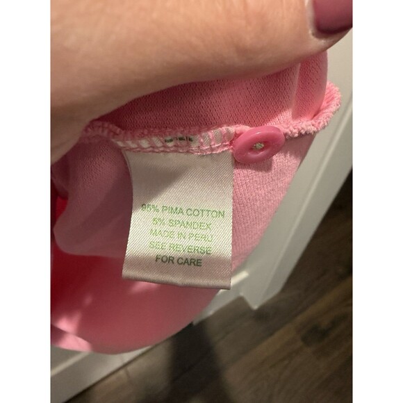 Lilly Pulitzer Collared Short Sleeve Ruffle Neck Shirt Dress Pink Casual Preppy - Picture 4 of 5